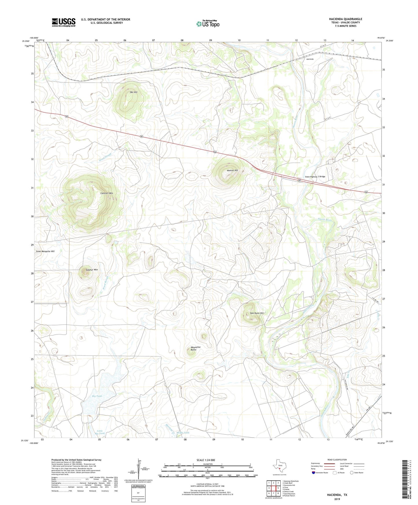 Hacienda Texas US Topo Map Image