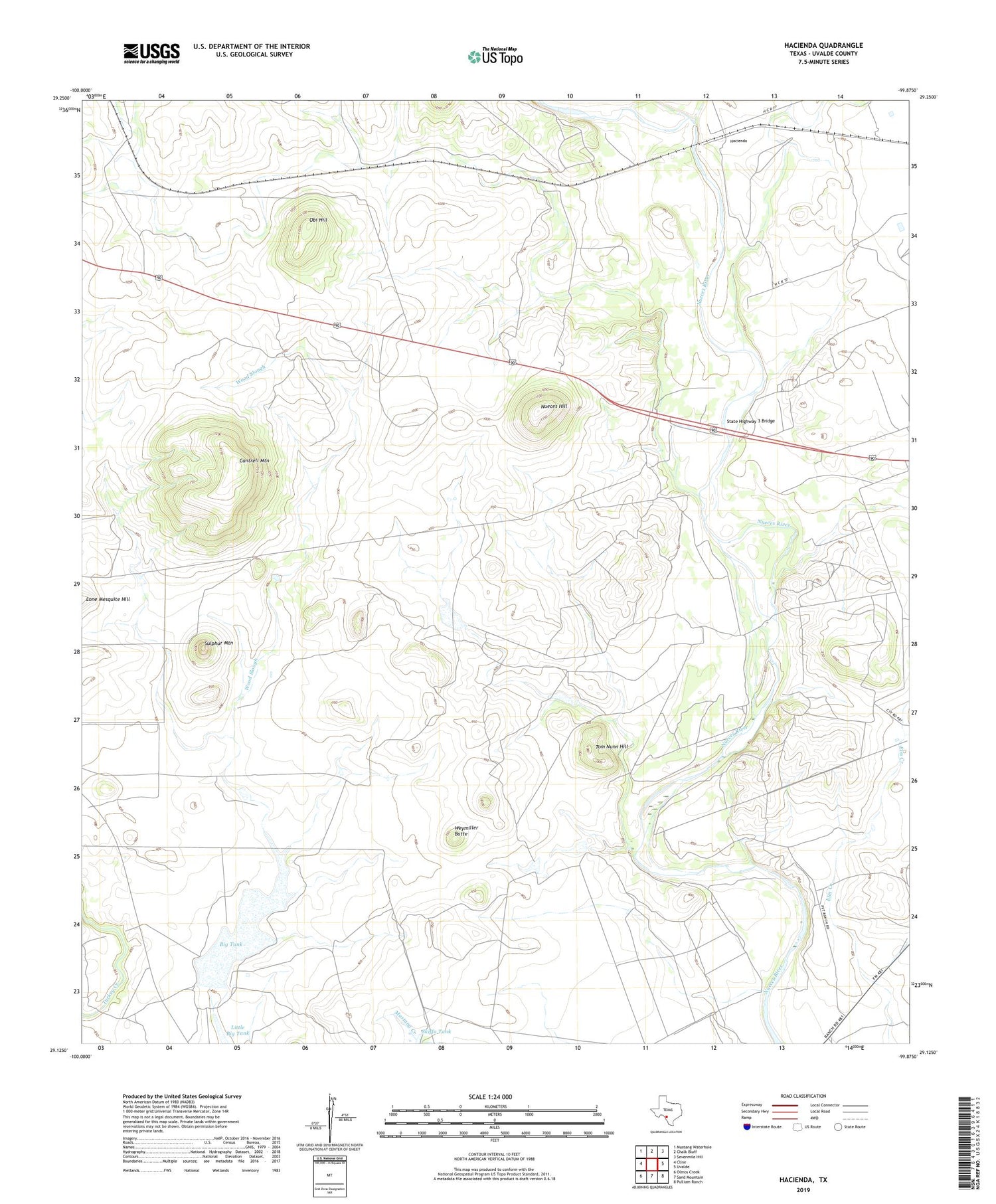 Hacienda Texas US Topo Map Image