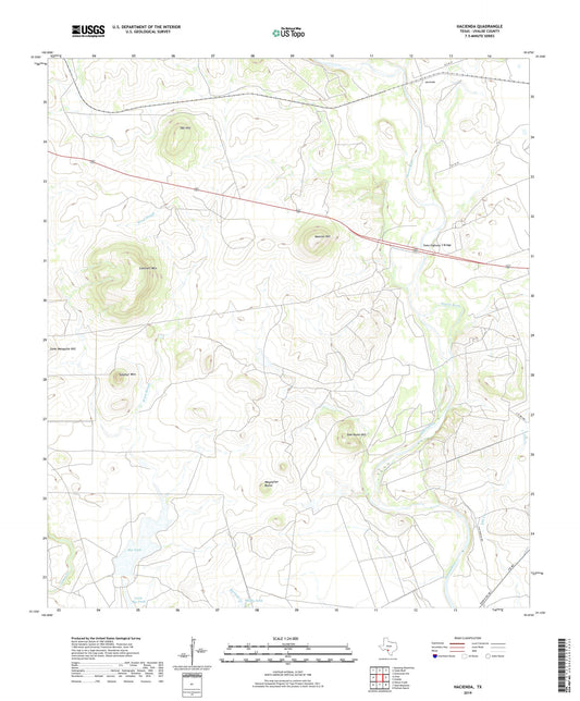 Hacienda Texas US Topo Map Image