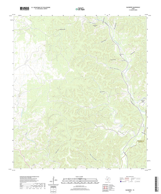 Hackberry Texas US Topo Map Image