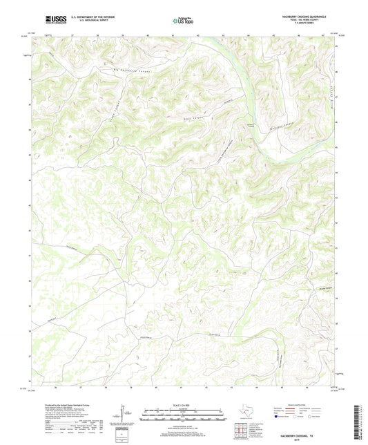 Hackberry Crossing Texas US Topo Map Image