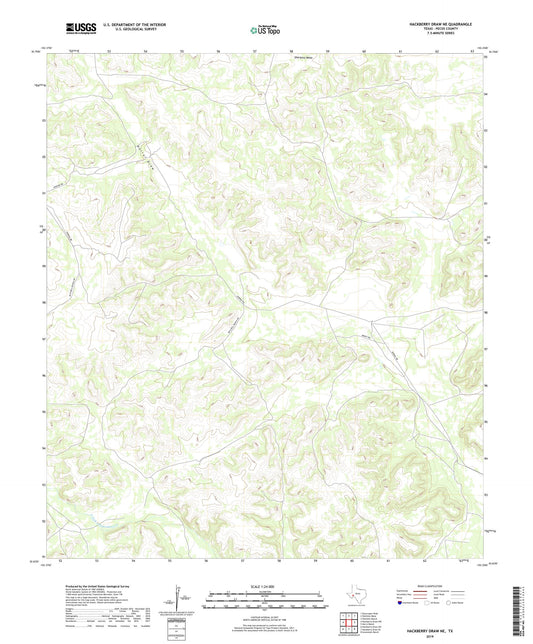 Hackberry Draw NE Texas US Topo Map Image