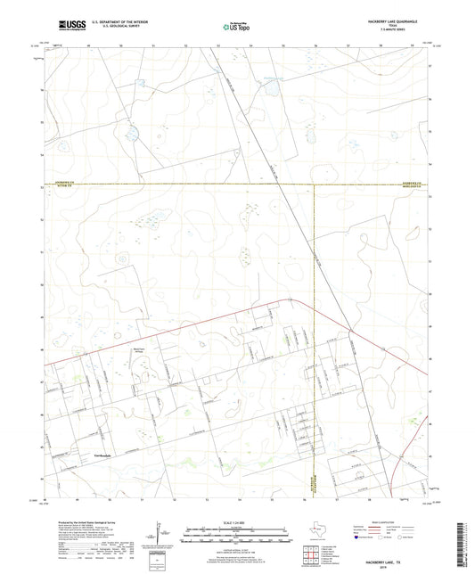 Hackberry Lake Texas US Topo Map Image