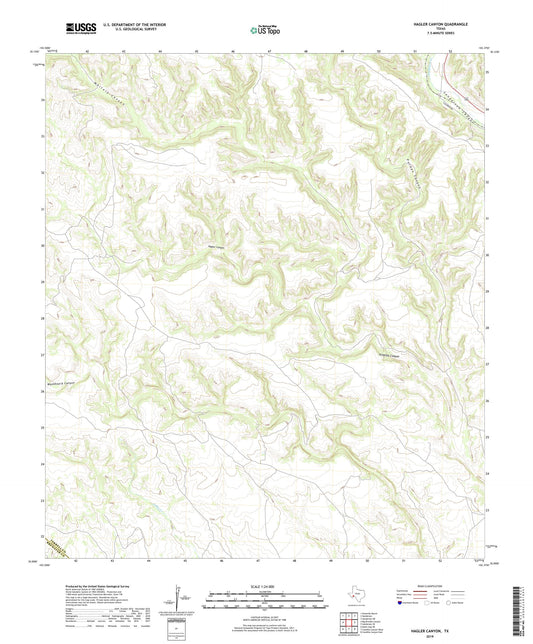 Hagler Canyon Texas US Topo Map Image