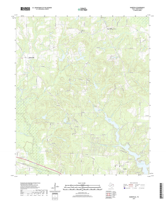 Hainesville Texas US Topo Map Image