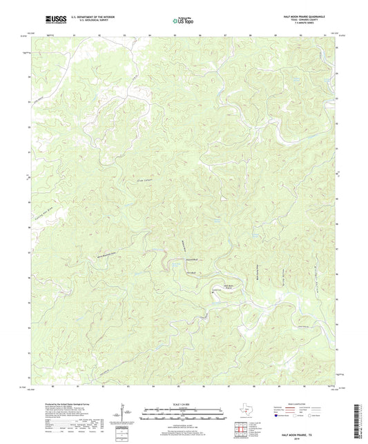 Half Moon Prairie Texas US Topo Map Image