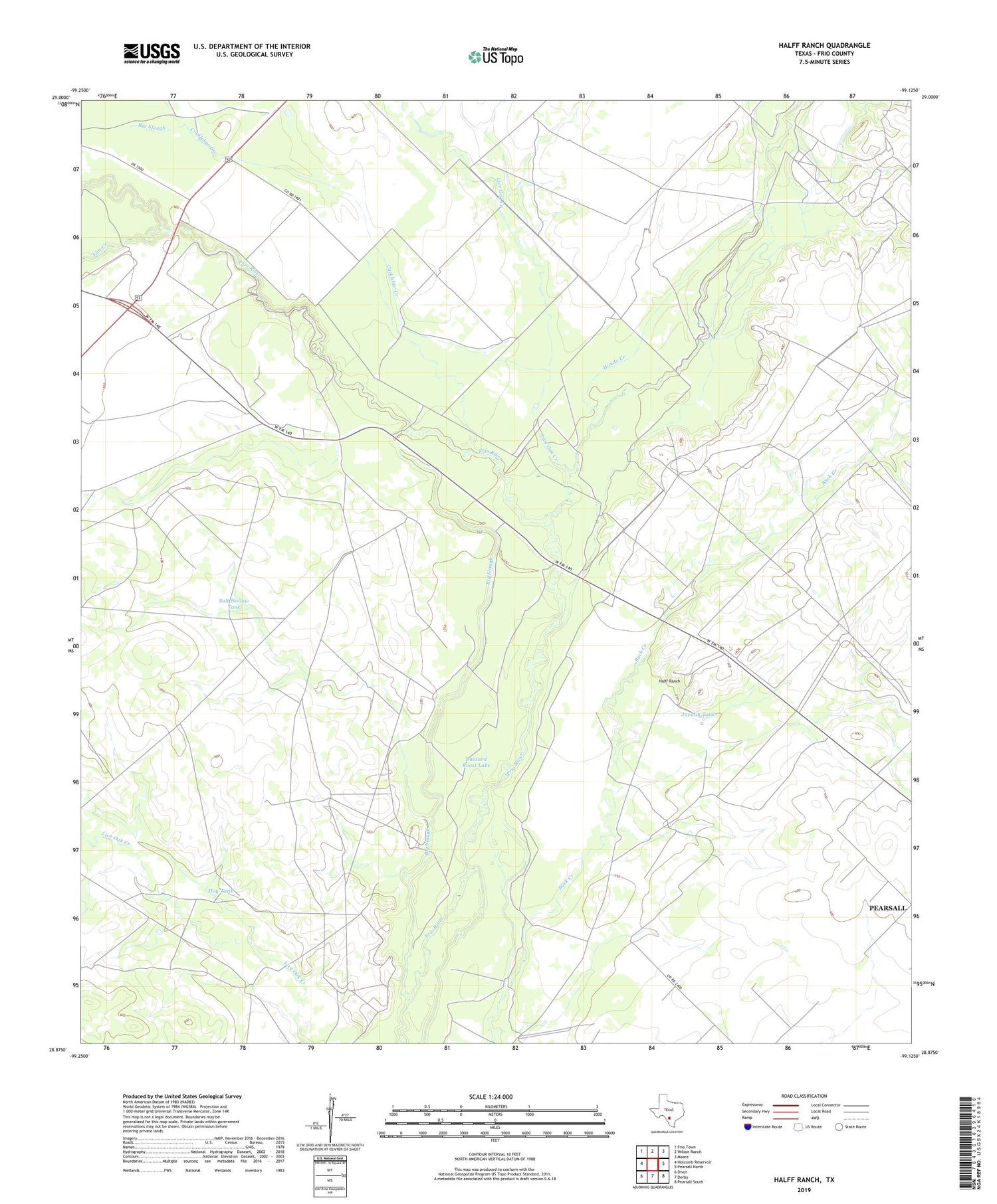Halff Ranch Texas US Topo Map Image