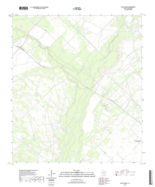 Halff Ranch Texas US Topo Map Image