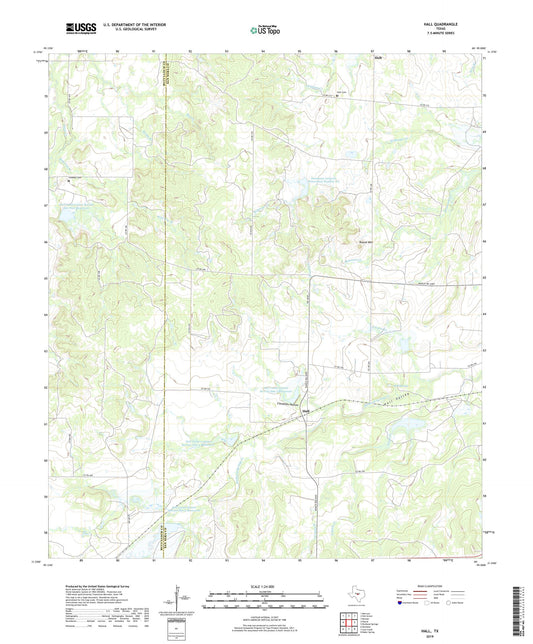 Hall Texas US Topo Map Image