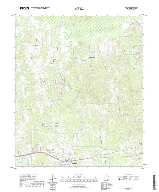 Hallsville Texas US Topo Map Image