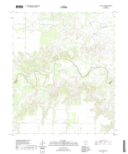 Halsell Ranch Texas US Topo Map Image