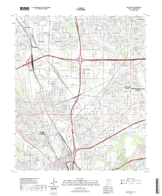 Haltom City Texas US Topo Map Image