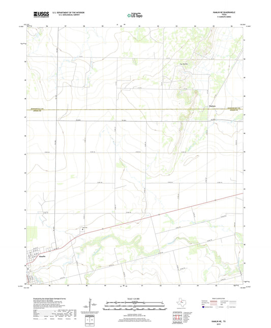 Hamlin NE Texas US Topo Map Image