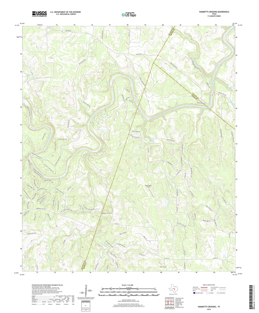 Hammetts Crossing Texas US Topo Map Image