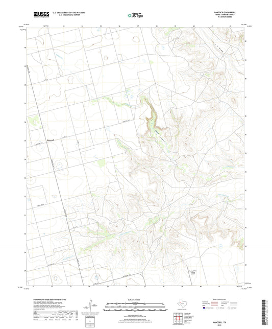 Hancock Texas US Topo Map Image