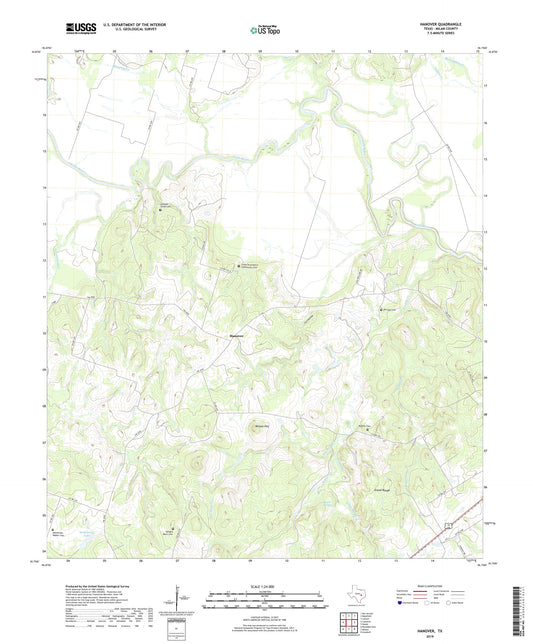 Hanover Texas US Topo Map Image