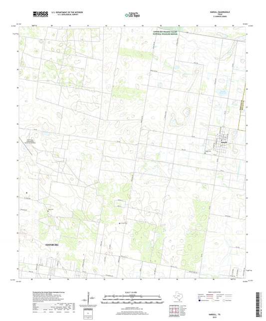 Hargill Texas US Topo Map Image