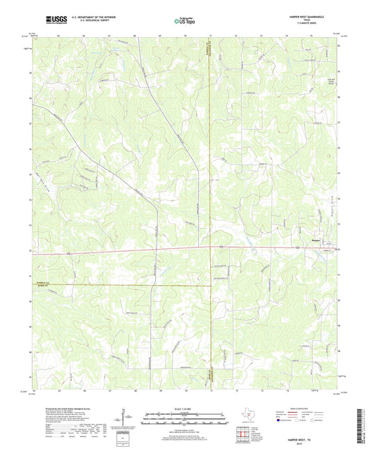 Harper West Texas US Topo Map Image