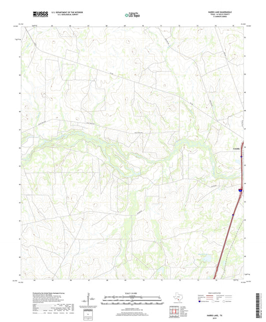 Harris Lake Texas US Topo Map Image