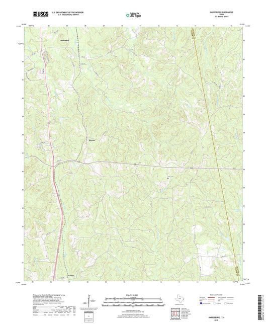 Harrisburg Texas US Topo Map Image