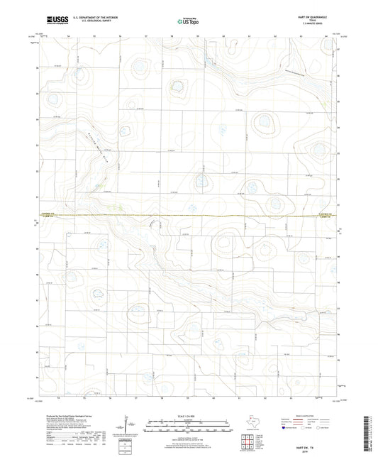 Hart SW Texas US Topo Map Image