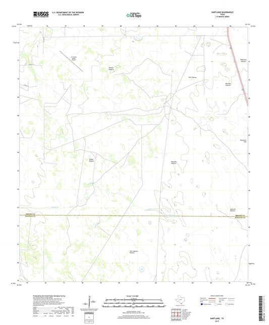 Hartland Texas US Topo Map Image