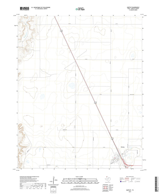 Hartley Texas US Topo Map Image