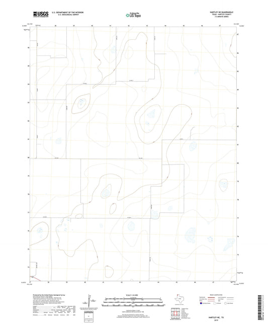 Hartley NE Texas US Topo Map Image