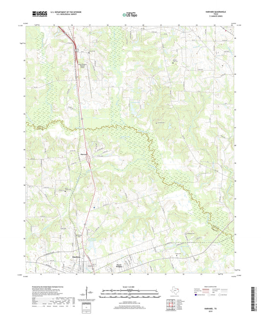 Harvard Texas US Topo Map Image