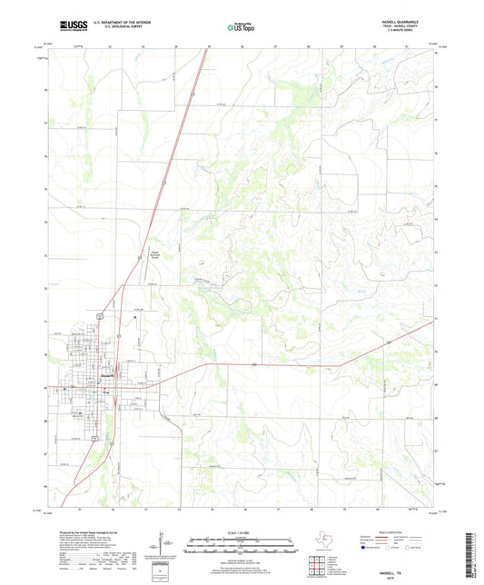 Haskell Texas US Topo Map Image