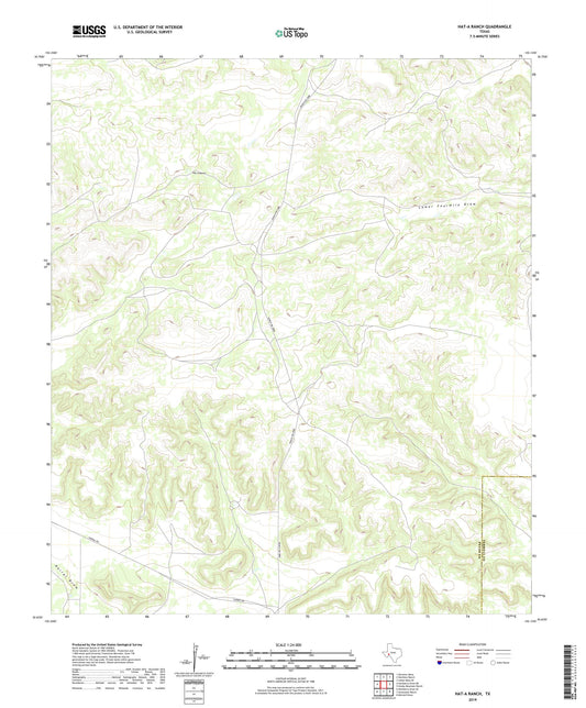 Hat-A Ranch Texas US Topo Map Image