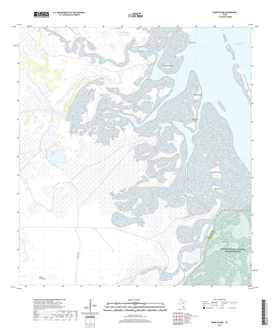 Hawk Island Texas US Topo Map Image