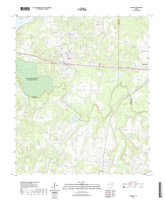 Hawkins Texas US Topo Map Image