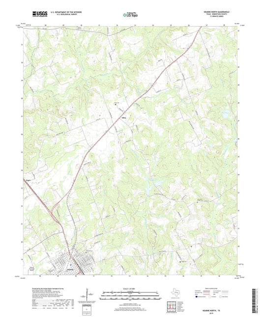 Hearne North Texas US Topo Map Image