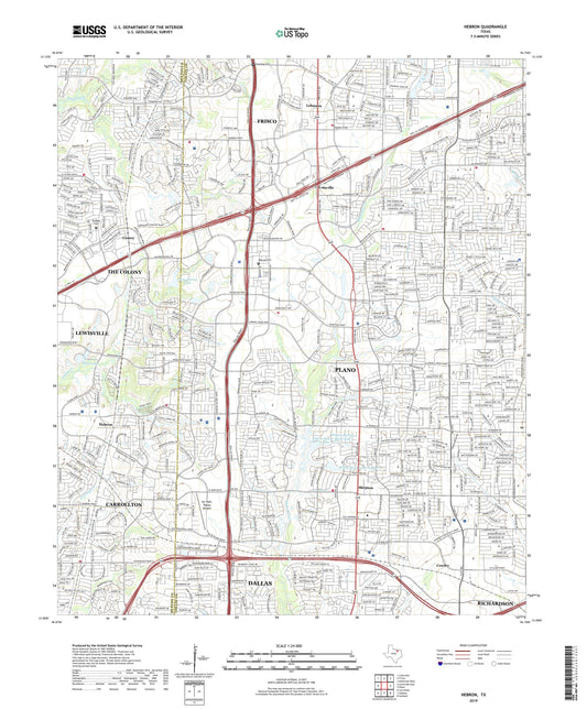 Hebron Texas US Topo Map Image