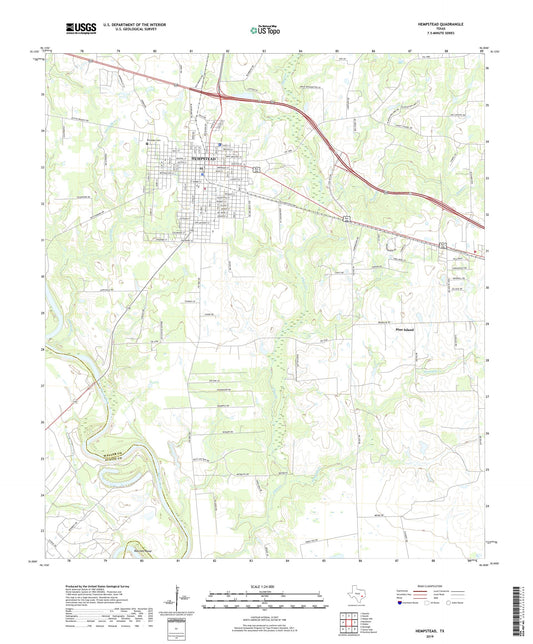 Hempstead Texas US Topo Map Image