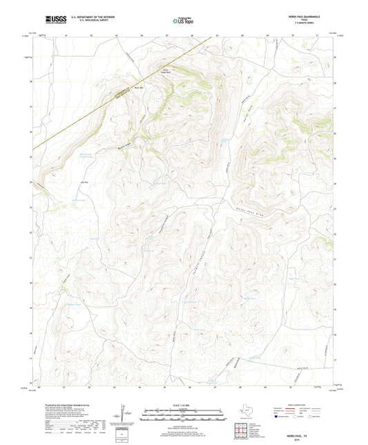 Herds Pass Texas US Topo Map Image
