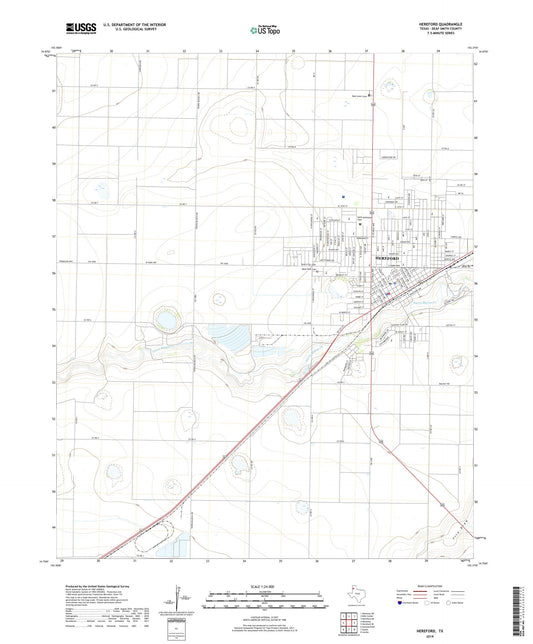 Hereford Texas US Topo Map Image