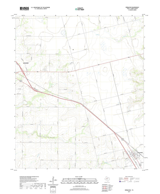Hermleigh Texas US Topo Map Image