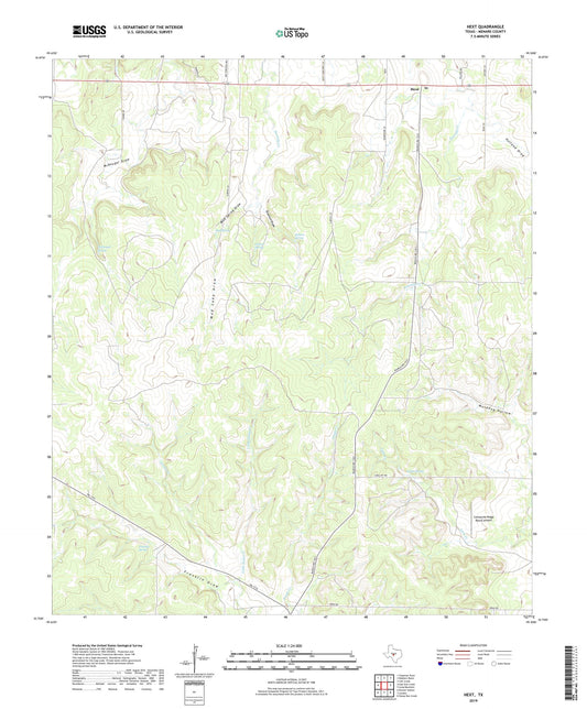 Hext Texas US Topo Map Image