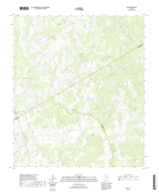 Hicks Texas US Topo Map Image