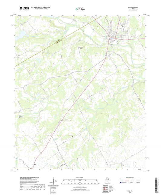 Hico Texas US Topo Map Image
