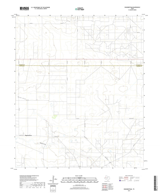 Higginbotham Texas US Topo Map Image