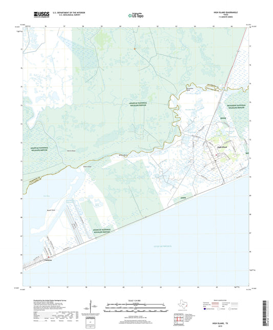 High Island Texas US Topo Map Image