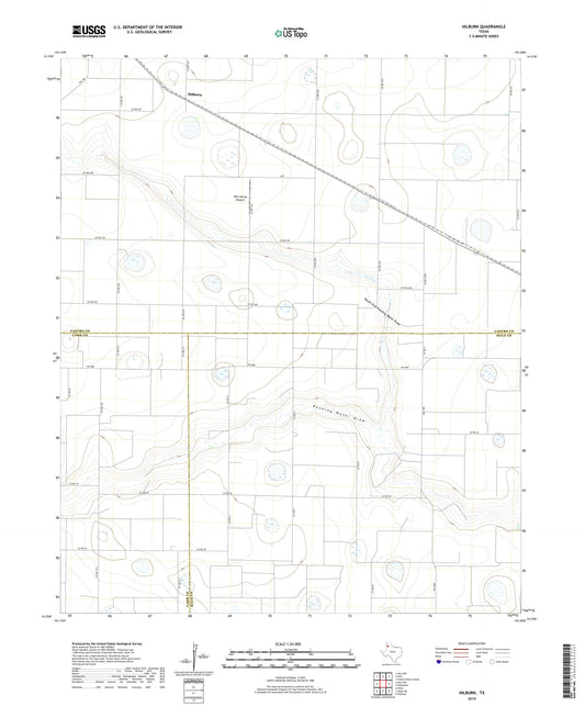 Hilburn Texas US Topo Map Image