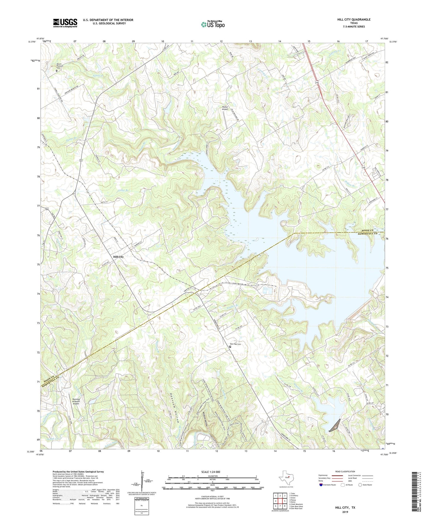Hill City Texas US Topo Map Image