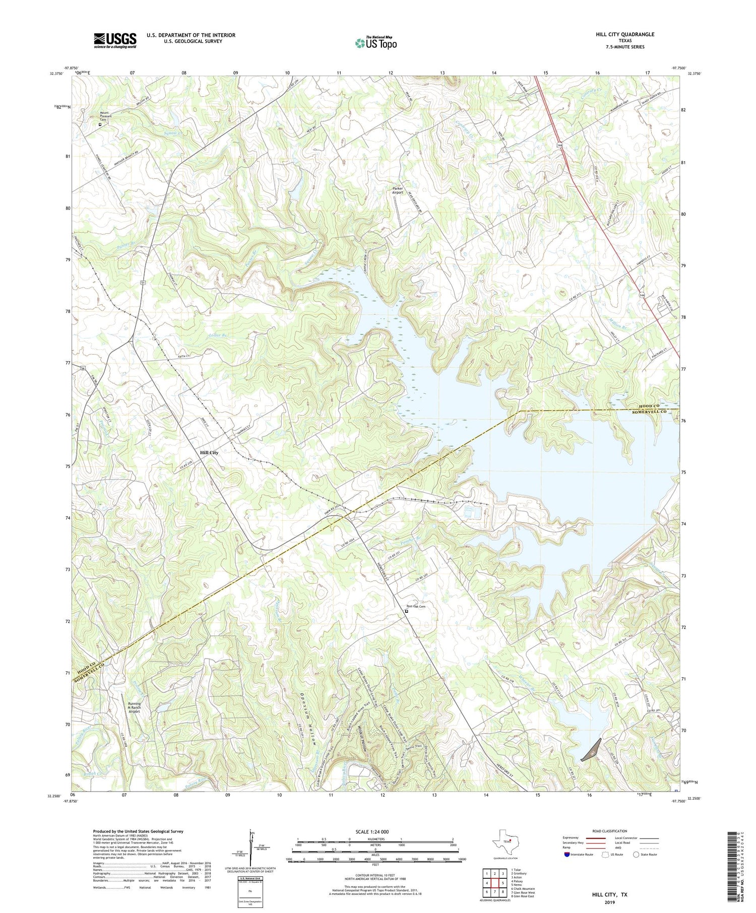 Hill City Texas US Topo Map Image
