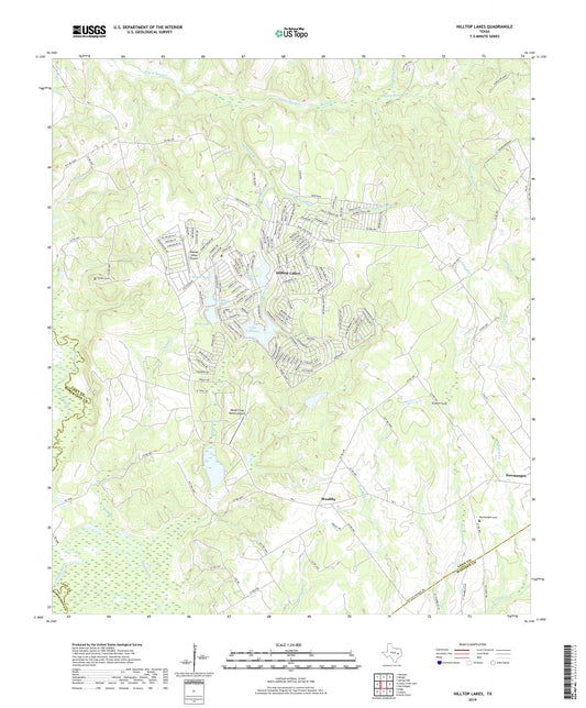 Hilltop Lakes Texas US Topo Map Image