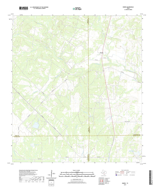 Hindes Texas US Topo Map Image