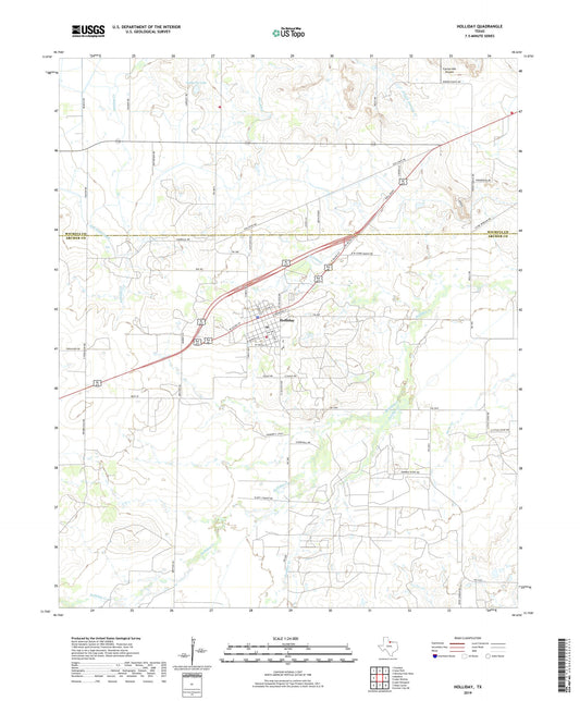 Holliday Texas US Topo Map Image